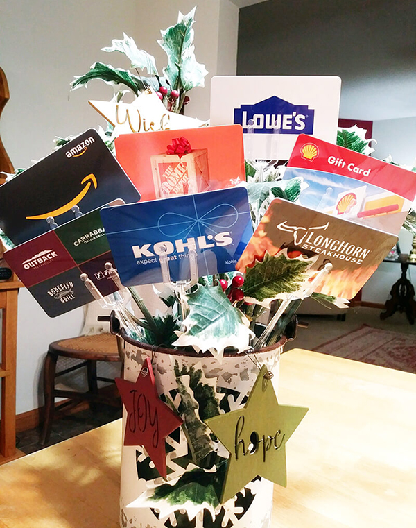 Gift card raffle gift cards. Win gift cards for the holidays. Buy raffle tickets here to win. Donations support the rescued dogs at Golden Retriever Rescue Resource.